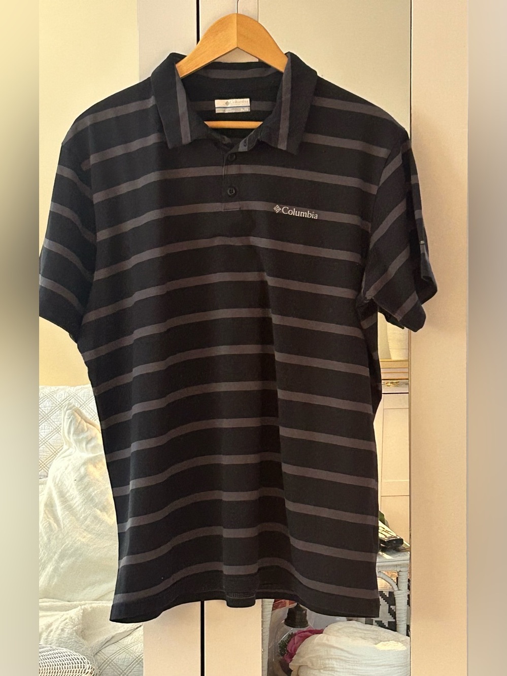 Columbia Men's Sun Trek Striped Performance Polo Shirt - Size XL